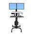 Ergotron Workfit-C Sitz und Steh Rollwagen für Dual Monitore