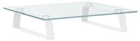 vidaXL Monitorst&auml;nder Wei&szlig; 40x35x8 cm Hartglas und Metall
