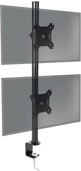 Duronic DM15V2 Monitor Halterung vertikale Monitorhalterung f&uuml;r 2 Gaming Monitore VESA Halterung f&uuml;r Computer Monitore bis 32 Zoll Broker Streaming