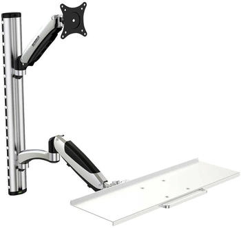SpeaKa Professional SP-MM-730 1fach Monitor-Wandhalterung 43,2 cm (17) - 81,3 cm (32) Schwarz/Silber H&ouml;henverstellbar