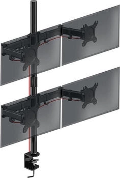Duronic DMT254 | Monitor Halterung 4 Bildschirme bis 27" Zoll | LCD L