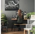 Relaxdays Bildschirmerhöhung Desktopständer Schreibtisch Organizer schwarz