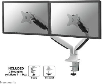 Neomounts Neomounts NM-D750D - Befestigungskit - Voll beweglich - f&uuml;r 2 LCD-Displays - wei&szlig; - Bildschirmgr&ouml;&szlig;e: 25.4-81.3 cm (10"-32")