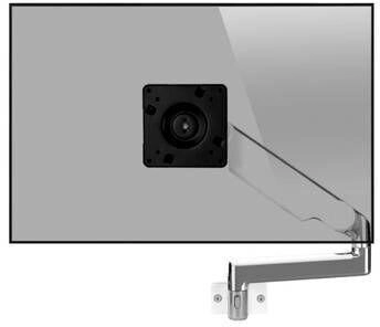HumanScale M2.1 Monitorhalterung für K+N Reling gerade weiß - M21NMWETBKNW