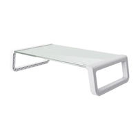Monta - Tempered glass monitor stand - White