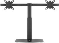 Monitor arm 27 inch office, free standing with gas spring, crossbar, 2 monitors