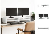 vidaXL Monitorst&auml;nder Wei&szlig; 100x27x20 cm Holzwerkstoff