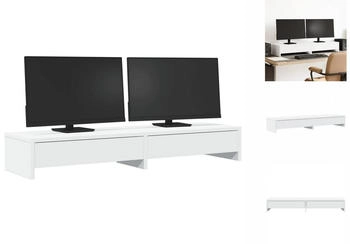 vidaXL Mit Schubladen Wei&szlig; 100x27x15 Cm Spanplatte
