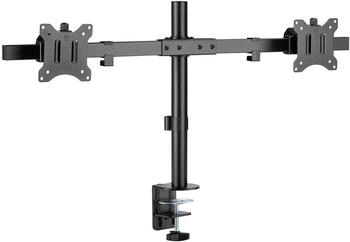 Goobay Doppel-Monitorhalterung Fix; Monitorhalter f&uuml;r 2 Monitore zwischen 17 und 32 Zol