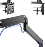 INLINE Tischhalterung mit Lifter+USB, beweglich, f&uuml;r 3 Monitore bis 69cm (27")