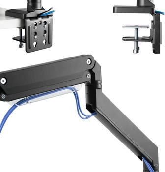 InLine Tischhalterung mit Lifter und USB 3.0 beweglich f&uuml;r 3 Monitore bis 69cm