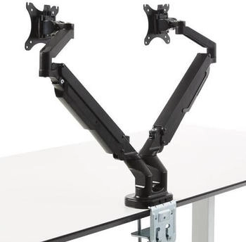 MonLines MTH008B Monitorhalterung 2 Monitore höhenverstellbar schwarz (Tisch 30") Monitor Halterung