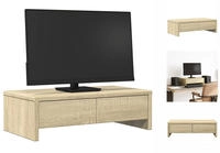 vidaXL Monitorst&auml;nder mit Schubladen Sonoma-Eiche 50x27x15 cm