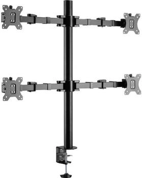 SpeaKa Professional SP-MM-540 4fach Monitorhalterung 43,2 cm (17) - 81,3 cm (32) Schwarz Neigbar+Schwenkbar Drehbar