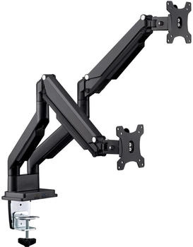 InLine Tischhalterung mit Lifter und USB/Audio beweglich f&uuml;r zwei Monitore bis