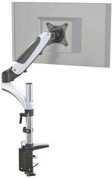 HJH Office Monitorhalterung VM-MG1 Aluminium Monitor-Halterung (bis 27 Zoll Kabelmanager integriert drehbar schwenkbar und neigbar)