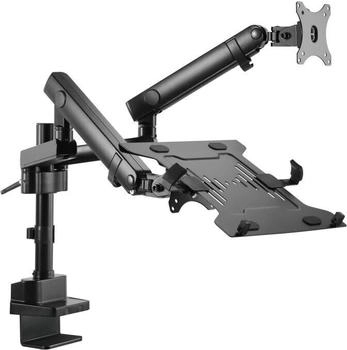 Gembird MA-DA3-02 mounting kit - adjustable arm - for monitor / notebook Up to 32" (monitor) / up to 15.6" (notebook) 100 x 100 mm