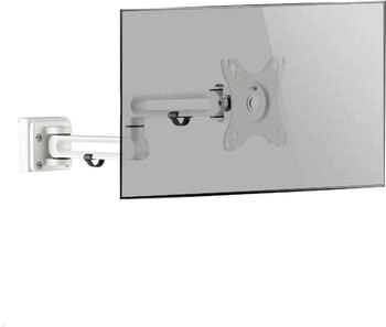 MonLines MSH006 Monitor Schwenkarm für MSH Slatwall weiß Monitor Halterung Weiss