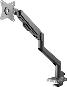 Goobay Single-Monitorhalterung mit Gasdruckfeder schwarz (Tisch 31.89") Monitor Halterung Schwarz