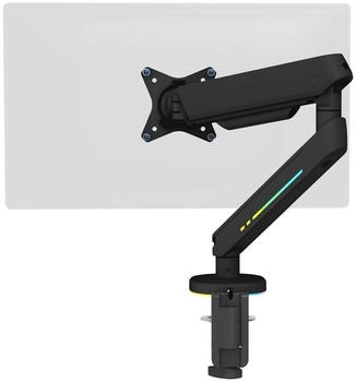 Deltaco RGB - Single Arm (Tisch 32") Monitor Halterung Weiss