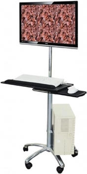 Value Mobile PC Rollständer (Tisch) Monitor Halterung Silber