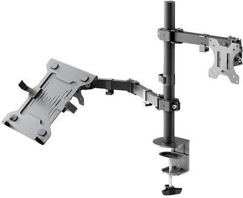 Goobay Monitorhalterung mit Laptop-Arm Flex schwarz