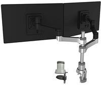 R-go Zepher 4 C2 Doppel Monitor Arm 8kg Silber Verstellbar Ergonomisch