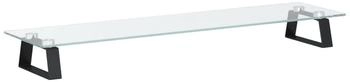 vidaXL Schwarz 80x20x8 Cm Hartglas Und Metall