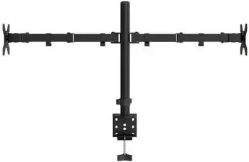 vidaXL Dual Adjustable Monitor Stand VESA 75/100 mm Black
