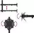 vidaXL Dual Adjustable Monitor Stand VESA 75/100 mm Black