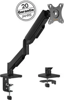myWall Tischhalterung HEG9L Economy-Line bis 9 kg - Schwarz (Tisch 32" 9 kg) Monitor Halterung Schwarz