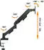 myWall Tischhalterung HEG9L Economy-Line bis 9 kg - Schwarz (Tisch 32