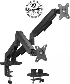myWall Tischhalterung HEG10L Economy-Line bis 9 kg - Schwarz (Tisch 32" 9 kg) Monitor Halterung Schwarz