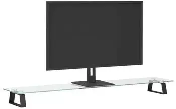 vidaXL 100x20x8cm Hartglas Monitorerh&ouml;hung Schwarz