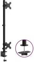 vidaXL Tischhalterung f&uuml;r 2 Monitore Schwarz Stahl VESA 75/100 mm