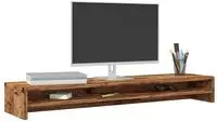 vidaXL Monitorst&auml;nder Altholz-Optik 100x24x13 cm Holzwerkstoff