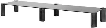 myWall HT41L Monitor-Erh&ouml;hung f&uuml;r 2 Monitore, h&ouml;henverstellbar 34-124mm, schwarz (HT41L)