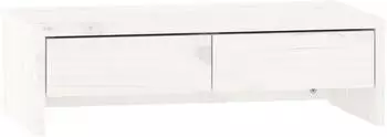 vidaXL Monitorst&auml;nder wei&szlig;, Massivholz Kiefer, 50x27x15cm (813955)
