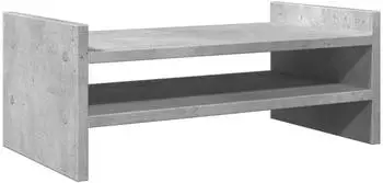 vidaXL Monitorst&auml;nder betongrau 50x27x20cm Holzwerkstoff