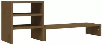 vidaXL Monitorst&auml;nder Massivholz Kiefer honigbraun 81x20x30cm (813997)