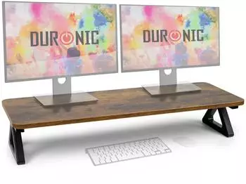Duronic DM06-2 AW Monitorständer Dual 82x30cm, MDF Holz (DM06-2 AW)
