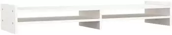 vidaXL Monitorst&auml;nder wei&szlig; 100x27x15cm Massivholz Kiefer (814025)