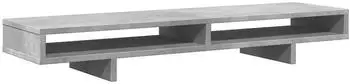 vidaXL Monitorst&auml;nder betongrau 100x27x15cm Holzwerkstoff (854754)