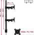 Duronic DMT252VX1 Monitorarm vertikal, 2 Bildschirme bis 32