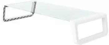 Svita ANSAN Monitorständer Glas, weiß (92614)