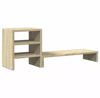 vidaXL Monitorst&auml;nder mit Schreibtisch-Organizer, Sonoma-Eiche, Holzwerkstoff (854735)