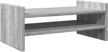 vidaXL Monitorst&auml;nder Holzwerkstoff grau Sonoma 50x27x20cm (854783)