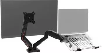 Duronic DMDCL1X1 Monitor- und Laptophalterung Gasdruckfeder, bis 27", 6,5kg (DMDCL1X1)