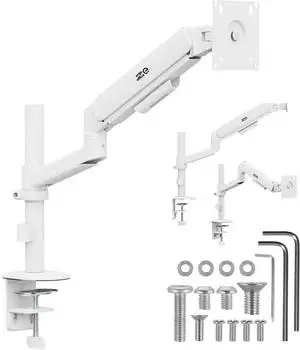 Ergo Office ER-691 W Monitorhalterung Gasfeder 17-32 Zoll, 10kg, wei&szlig; (ER-691 W)