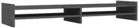 vidaXL Monitorst&auml;nder Grau 100x27x15 cm Massivholz Kiefer